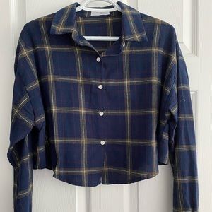 Oak and fort plaid shirt cropped